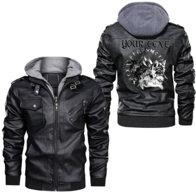 Ligerking - Wolf Raven In Heart Leather Jacket A95