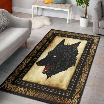 Ligerking Area Rug - Wolf Red Eye Area Rug A35