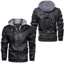 Ligerking - Wolf Sweden Coat Of Arms Leather Jacket A95