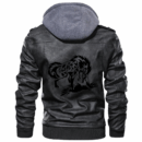 Ligerking - Wolf Viking Tattoo Leather Jacket A35