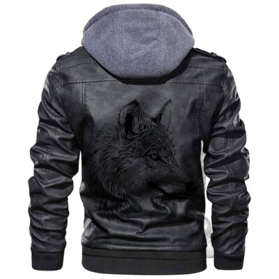 Ligerking - Wolf Head Leather Jacket A35