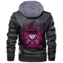 Ligerking - Woman Pink Head Leather Jacket A35