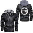 Ligerking - Wrong Society Drink From The Skull Of Your Enemies Leather Jacket A35