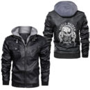 Ligerking - Womens Wolf Fenrir Viking Nordic Celtic Viking Leather Jacket A35