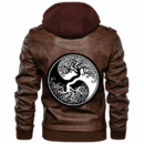 Ligerking - Yggdrasil and Gungnir Leather Jacket A35