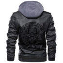 Ligerking - Yggdrasil Tree Of Life Celtic Leather Jacket A35