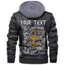 (Custom) Ligerking - Yggdrasil and Symbol Viking Leather Jacket A35