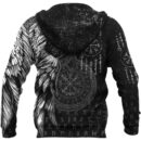 Ligerking Hoodie - Raven and Ouroboros Brush Style Hoodie A35