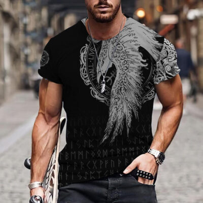 Ligerking Clothing - Viking Raven Tattoo T-Shirt