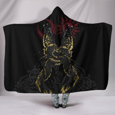 Ligerking The Wolves Skoll and Hati Hooded Blanket A7