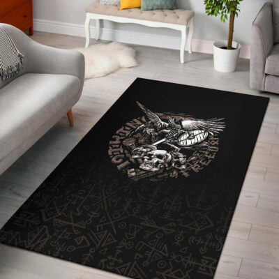 Ligerking Warrior Tattoo Odin Area Rug A27