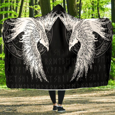 Ligerking Economy Hooded Blanket Mystical Raven Tattoo Special A31