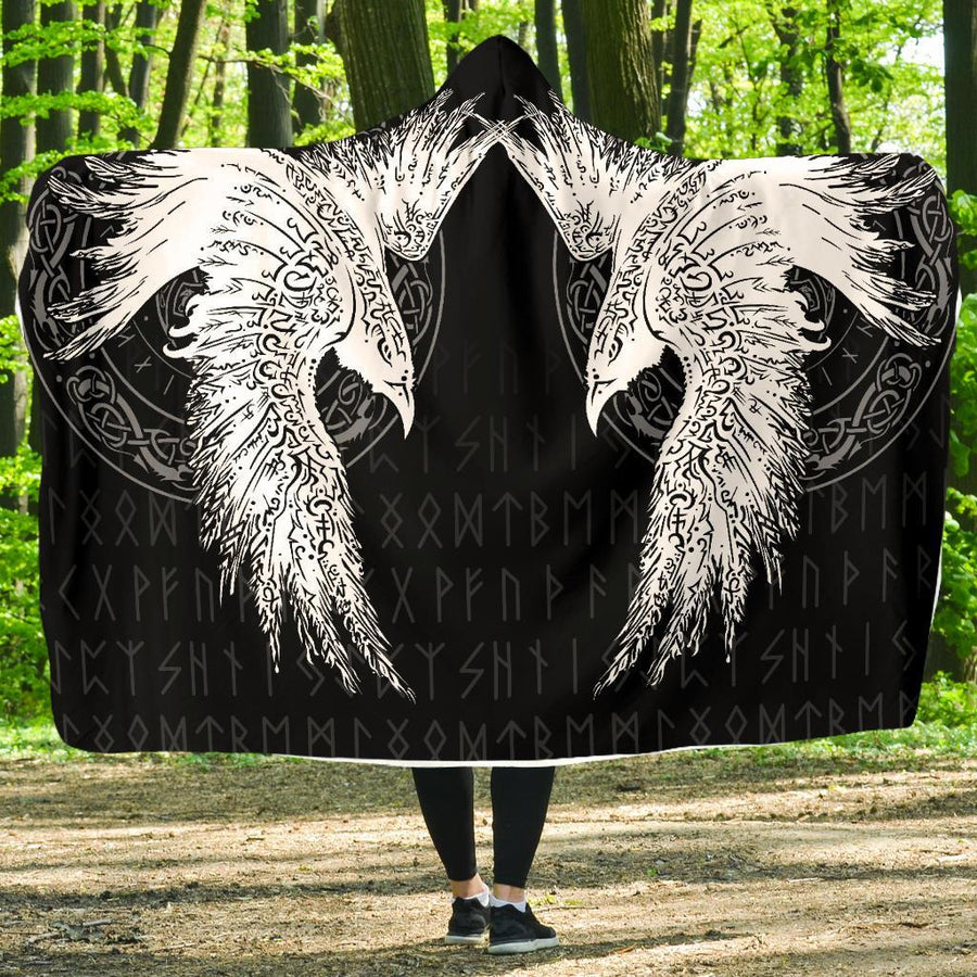 Ligerking Economy Hooded Blanket Mystical Raven Tattoo Special A31