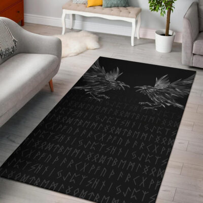 Ligerking Area Rug - Odin Huginn and Muninn Rune A27