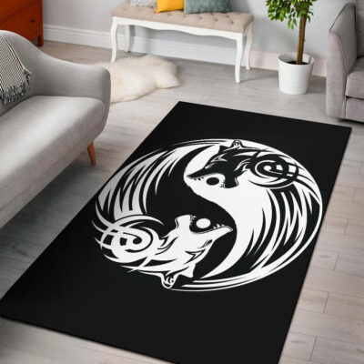 Ligerking Area Rug Ying Yang Wolf A21