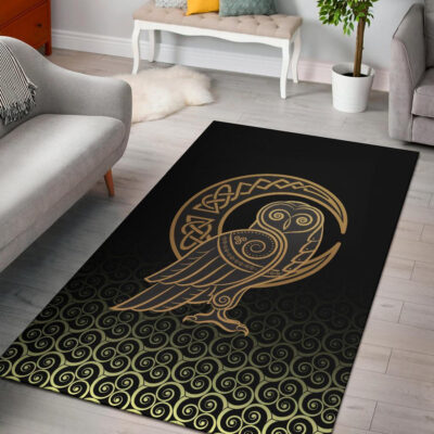 Ligerking - Area Rug Owl Celtic On Triskels Background A27