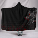Ligerking Hooded Blanket - The Raven Of Odin Rune Blood A27