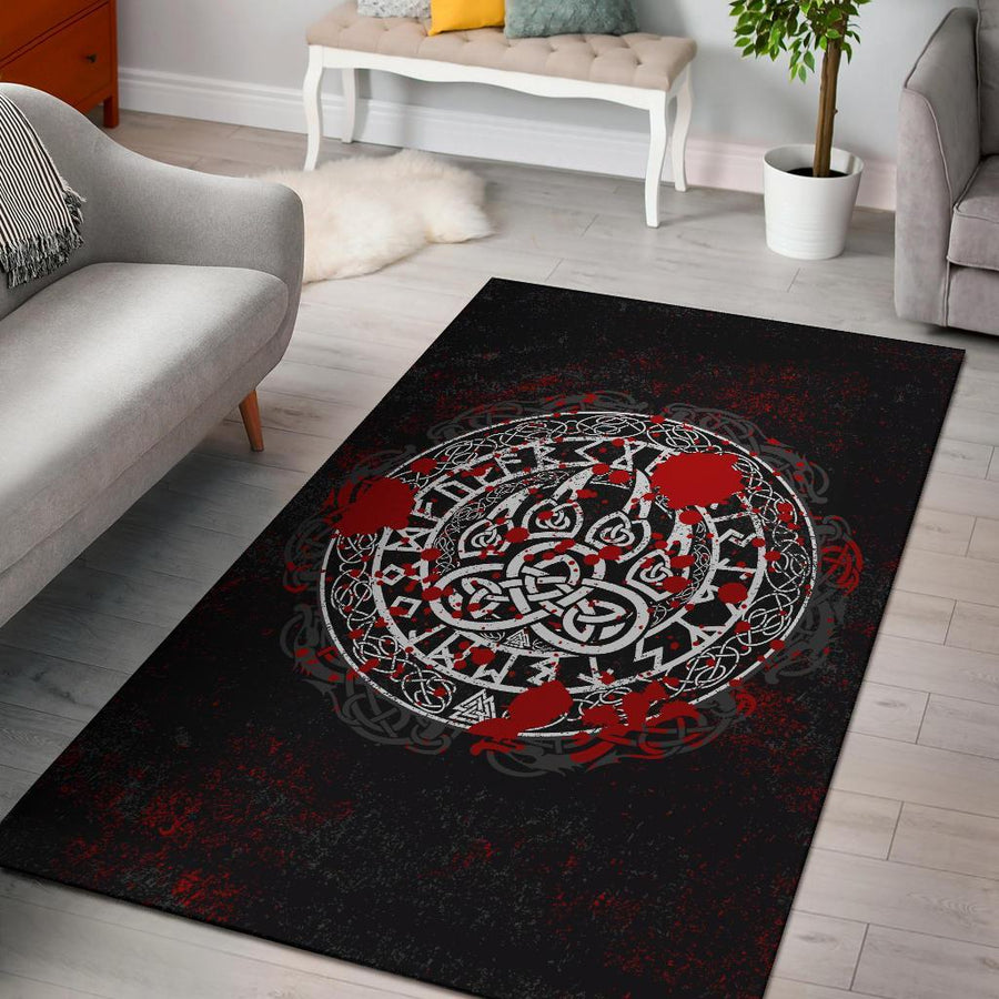 Ligerking Area Rug - Viking Bear Claws Blood Tattoo A27