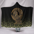 Ligerking - Hooded Blanket Owl Celtic On Triskels Background A27