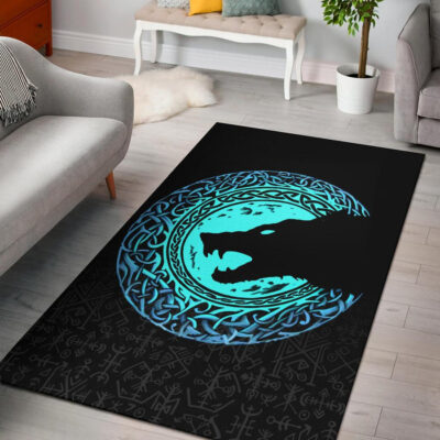Viking Area Rug - Fenrir Norse Wolf A31