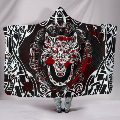 Ligerking Hooded Blanket - Fenrir Viking Blood 3D A27