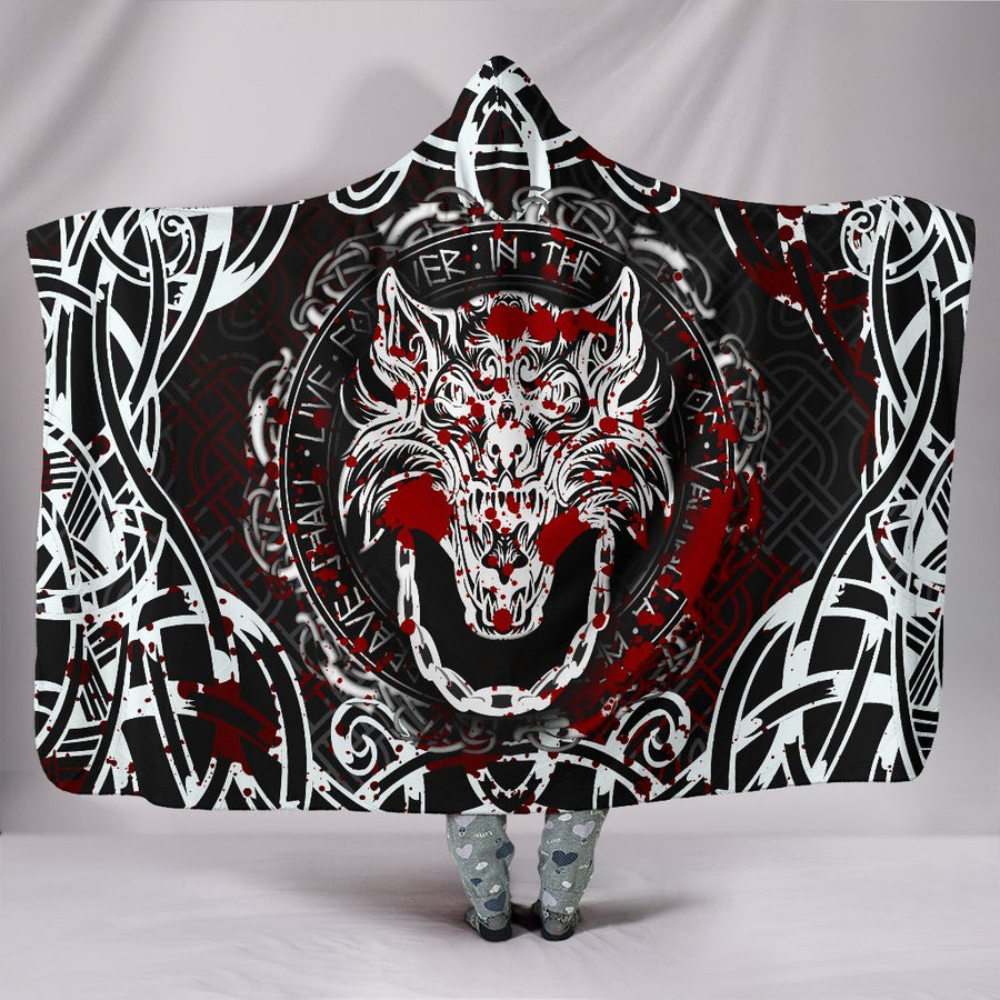 Ligerking Hooded Blanket - Fenrir Viking Blood 3D A27