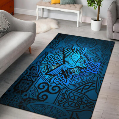 Ligerking Area Rug - Raven Odin Celtic Cyan A31
