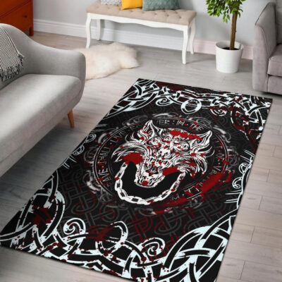 Ligerking Area Rug - Fenrir Viking Blood 3D A27