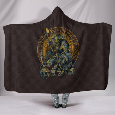 Ligerking Hooded Blanket Warrior Viking Shield Skull A15