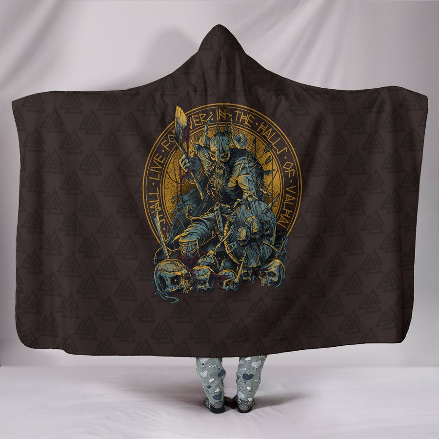 Ligerking Hooded Blanket Warrior Viking Shield Skull A15