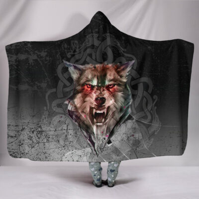 Ligerking Hooded Blanket - Fenrir Norse Wolf A27