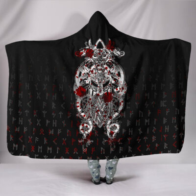 Ligerking Tyr Tattoo Blood Hooded Blanket A27