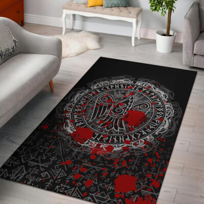 Ligerking Area Rug - Raven Celtic Tattoo Blood A31