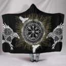 Ligerking - Hooded Blanket Raven,Valknut and Vegvisir A27