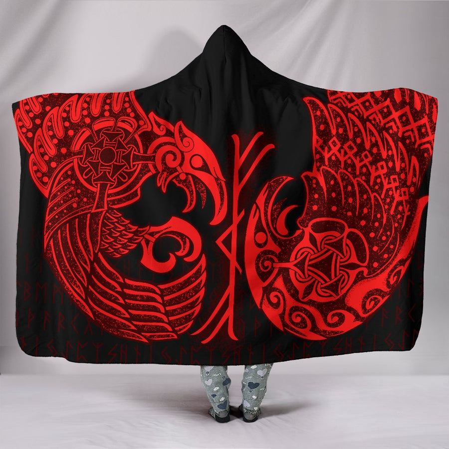 Ligerking Hooded Blanket Raven Tattoo A7