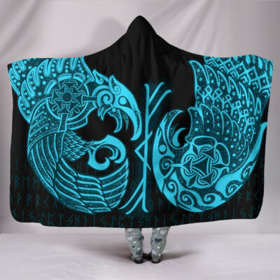 Ligerking Hooded Blanket Raven Tattoo A7