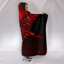 Ligerking Hooded Blanket - The Raven Of Odin Rune, Red A27