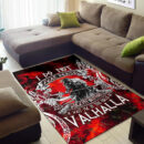 Ligerking Area Rug - I Do Not Fear Death While My Brothers Await Me In The Halls of Valhalla A7