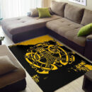 Ligerking Area Rug, Loki Bound Triskele Rune Gold A31