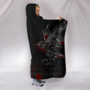Ligerking Hooded Blanket - The Raven Of Odin Rune Blood A27