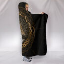 Ligerking Hooded Blanket Celtic And Valknut and Tree of Life Yggrdrasil A7