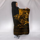 Ligerking Hooded Blanket - The Raven Of Odin Rune, Gold A27