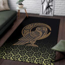 Ligerking - Area Rug Owl Celtic On Triskels Background A27