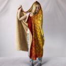 Ligerking Hooded Blanket - Valknut Vignette On A Gold Background A27