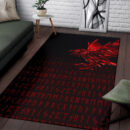 Ligerking Area Rug - The Raven Of Odin Rune, Red A27