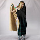 Ligerking Hooded Blanket - The Raven Of Odin Rune Cyan A27