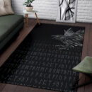 Ligerking Area Rug - The Raven Of Odin Rune A27