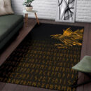 Ligerking Area Rug - The Raven Of Odin Rune, Gold A27