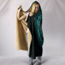 Ligerking Hooded Blanket Celtic And Valknut and Tree of Life Yggrdrasil A7