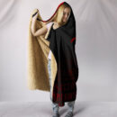 Ligerking Hooded Blanket - The Raven Of Odin Rune, Red A27